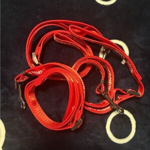 Vibrant Red Dog Leash Set